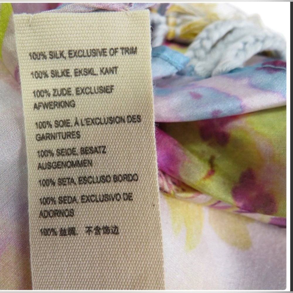 Johnny Was Silk Scarf Multicolor - Picture 7 of 7